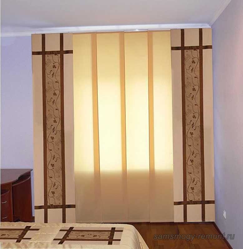 Японские шторы в спальню