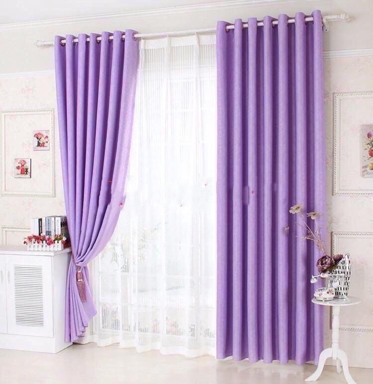 Фиолетовые шторы в детскую