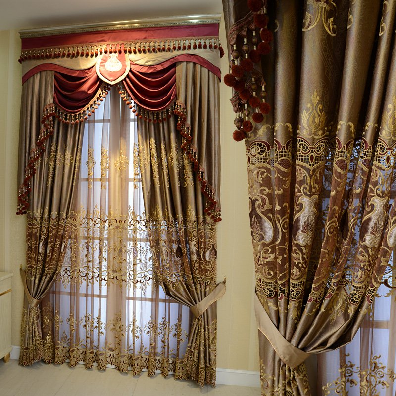 Элитные шторы для гостиной (64 фото)