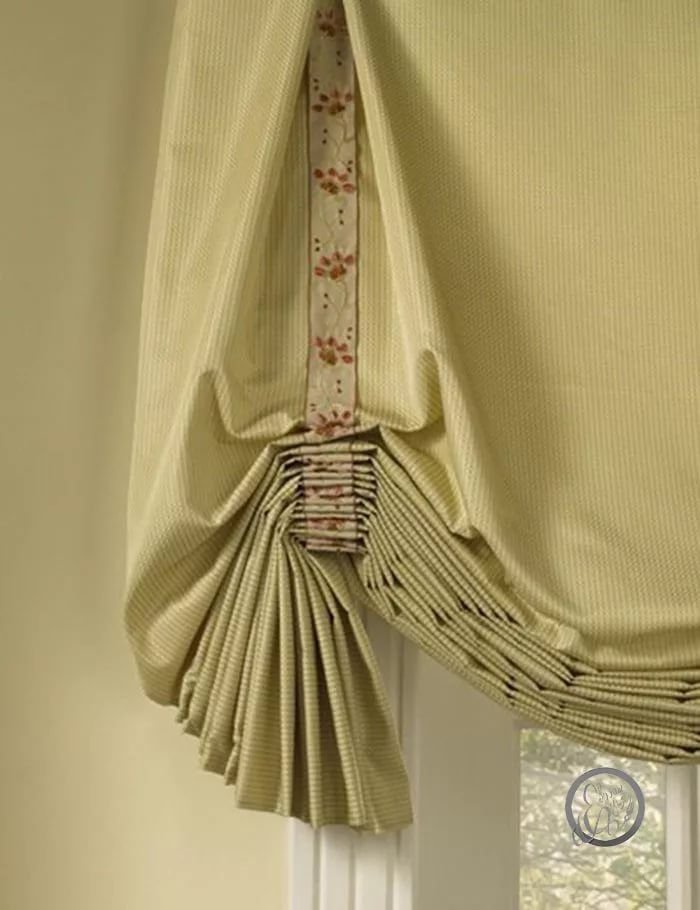 Римские шторы с драпировкой