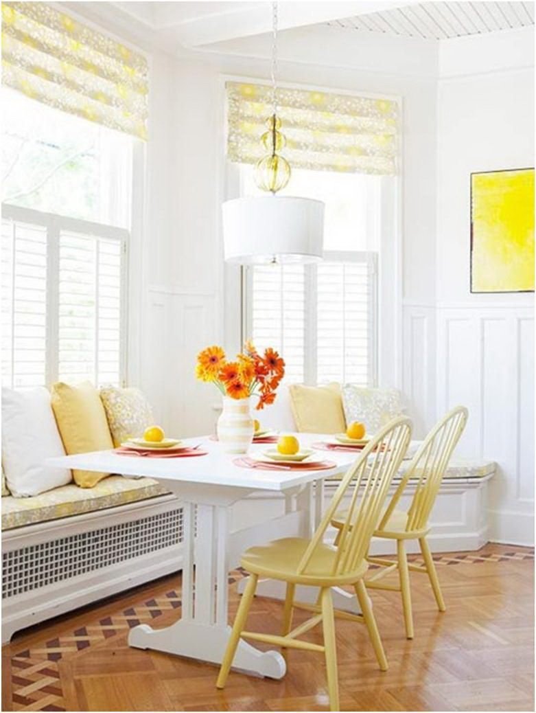 Желтые шторы в столовую
