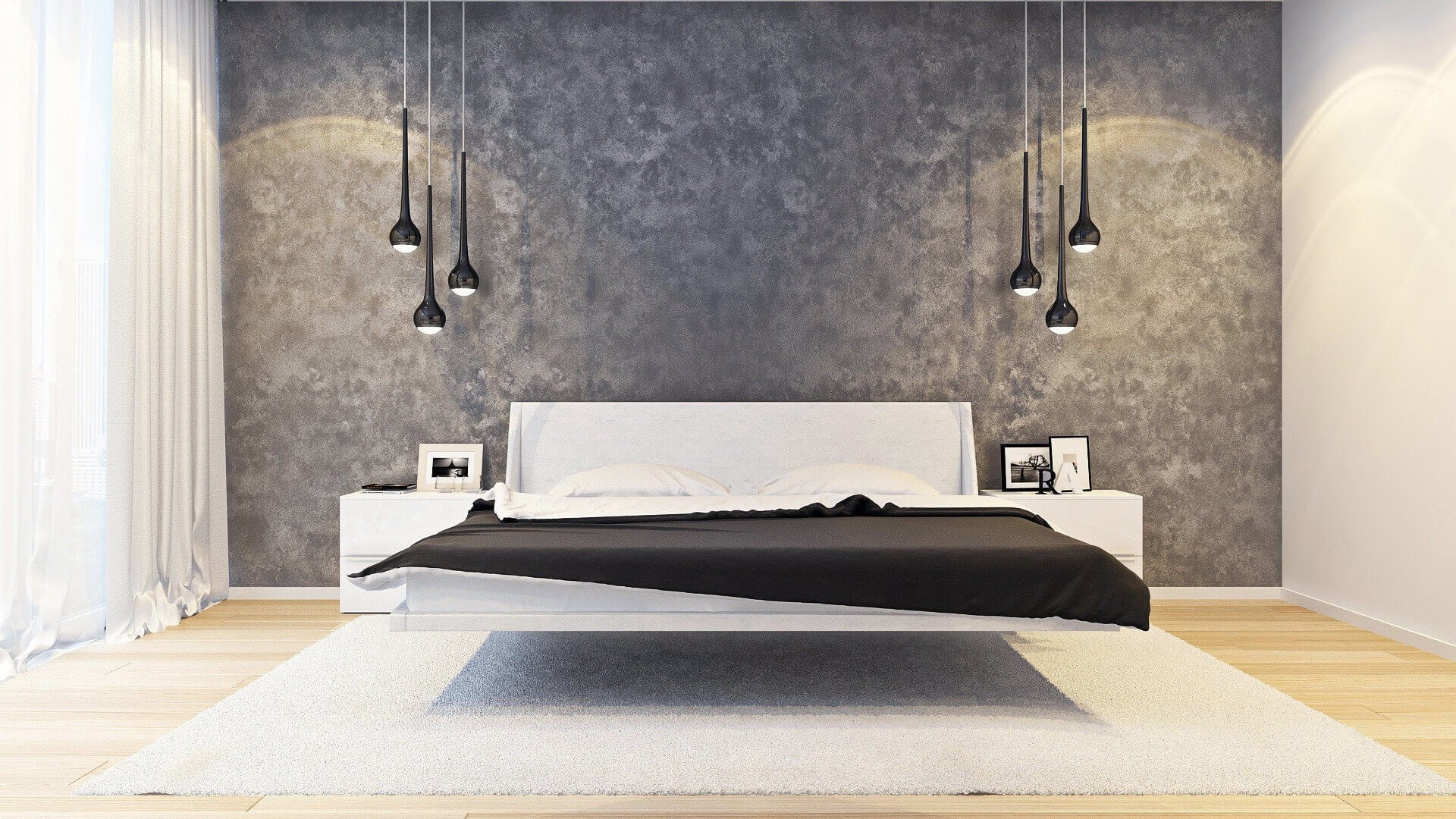 Парящая кровать в интерьере: виды, формы, дизайн, варианты с подсветкой