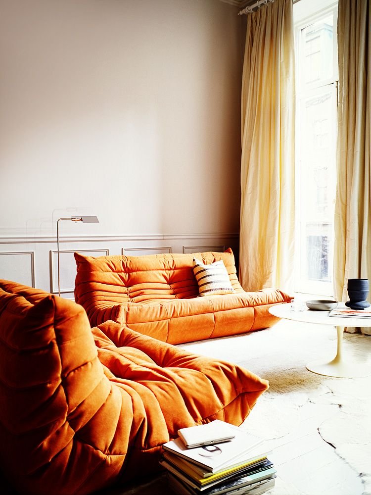 Подушка желто-оранжевая