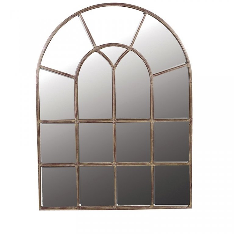Зеркало arched Windowpane Palladian Mirror