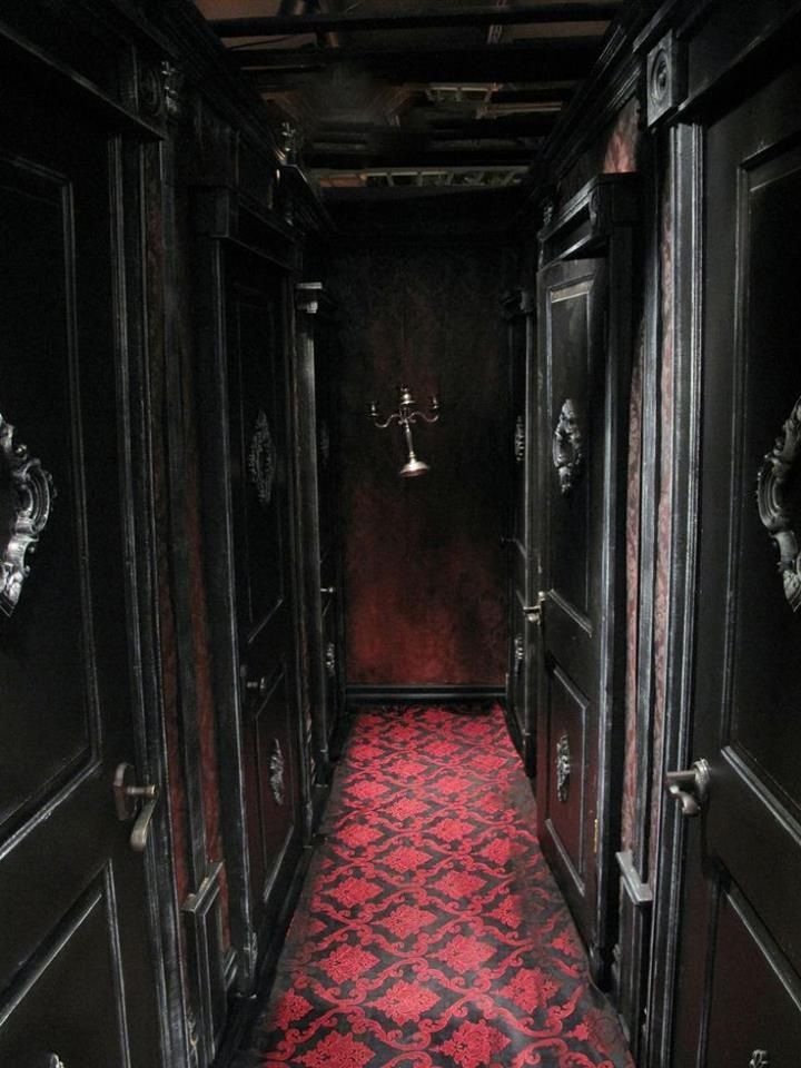 Викторианская Готика интерьер темный коридор