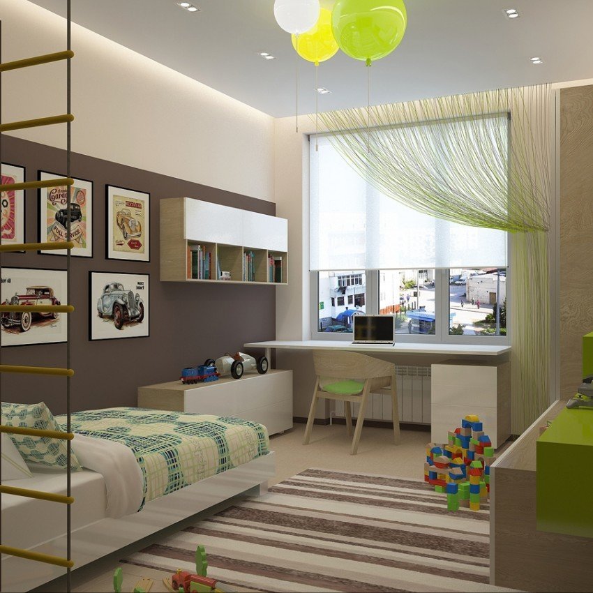 Планировка комнаты 20 кв.м для двоих детей разнополых