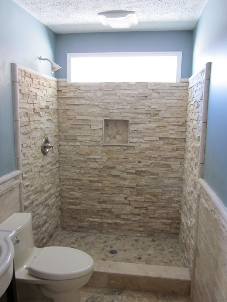 Натуральный камень в интерьере ванной