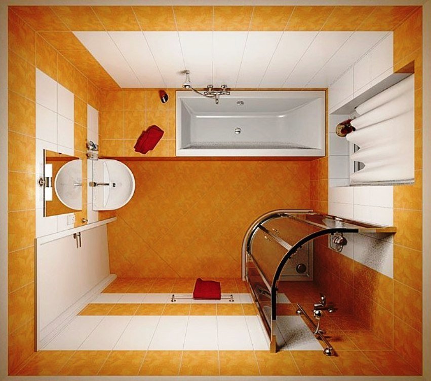 Планировка малогабаритной ванной комнаты
