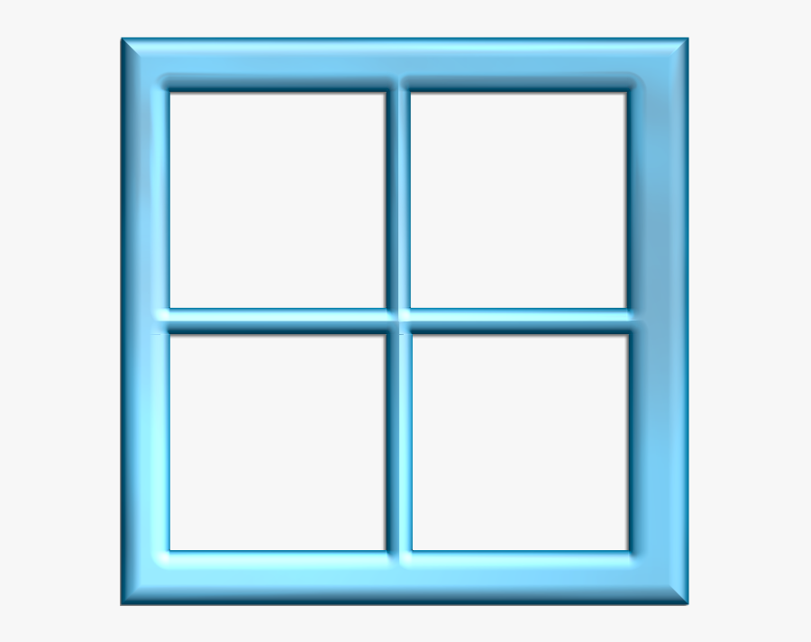 Синее квадратное окно на белом фоне