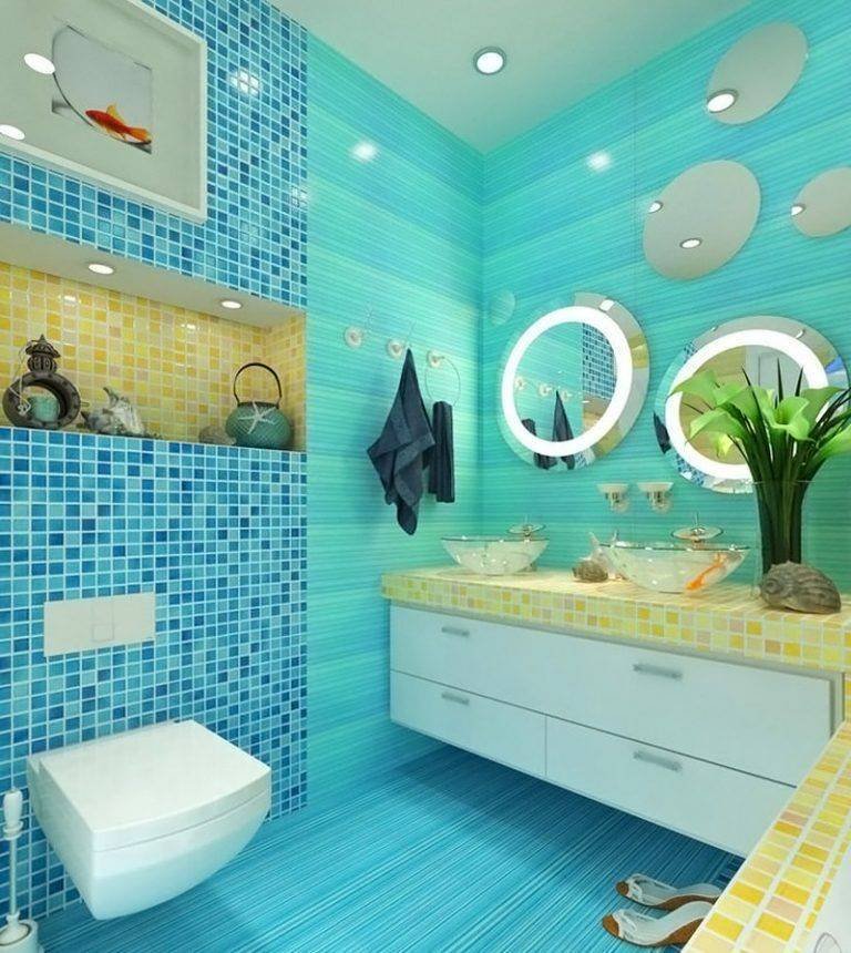 Красивая ванная в морском стиле