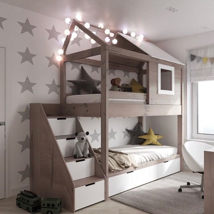 Двухъярусная кровать для детей дизайнерская