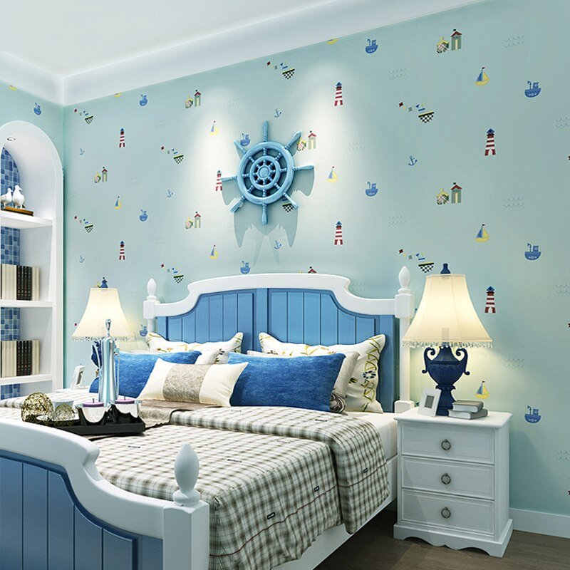 Комната для мальчика в синем цвете