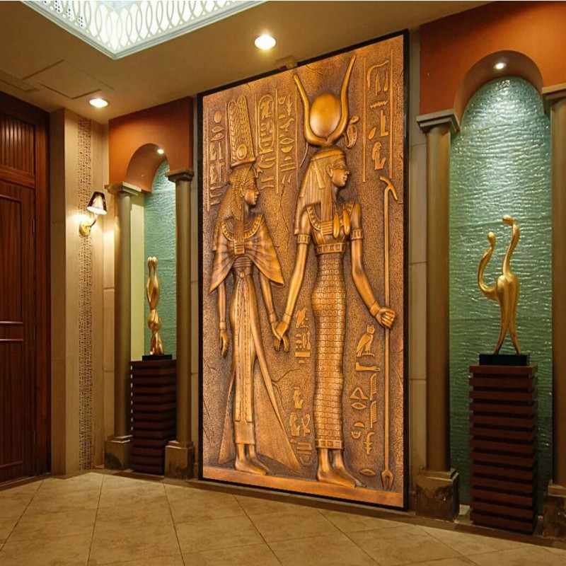 Интерьер комнаты в древнеегипетском стиле