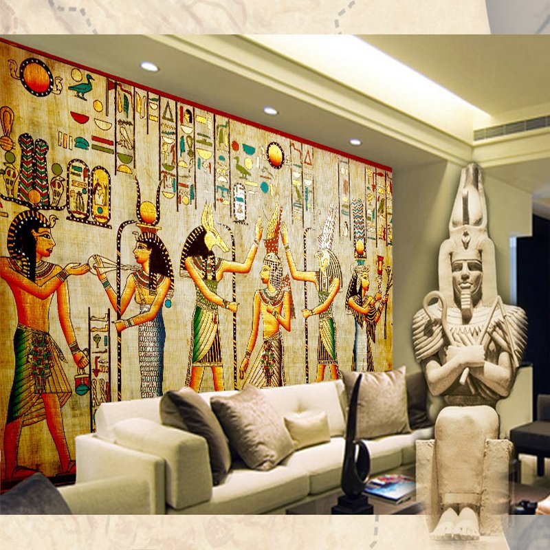 Египетский стиль в интерьере гостиной
