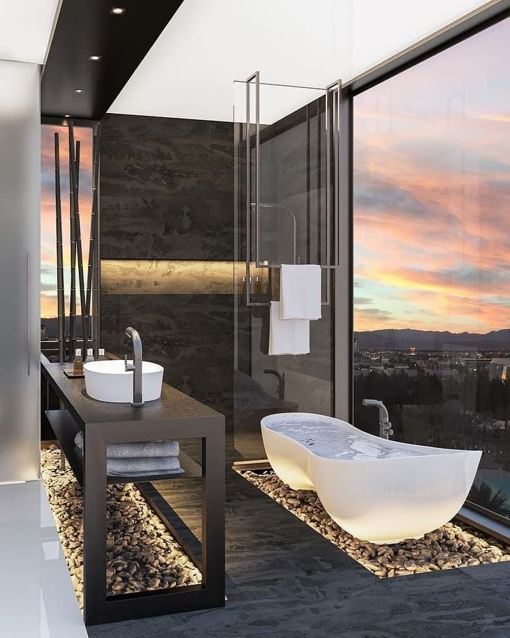 Роскошная ванная комната в современном стиле