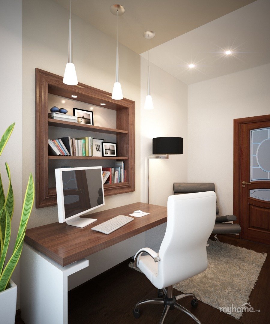 Дизайн небольшого кабинета в доме фото