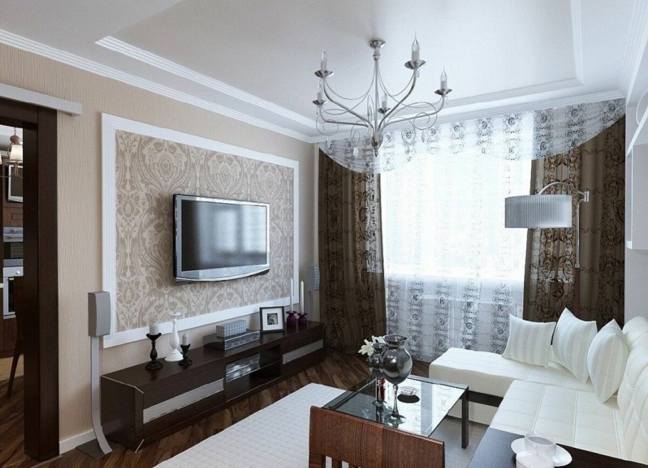 Интерьер 2х комнатной квартиры 60 кв.м