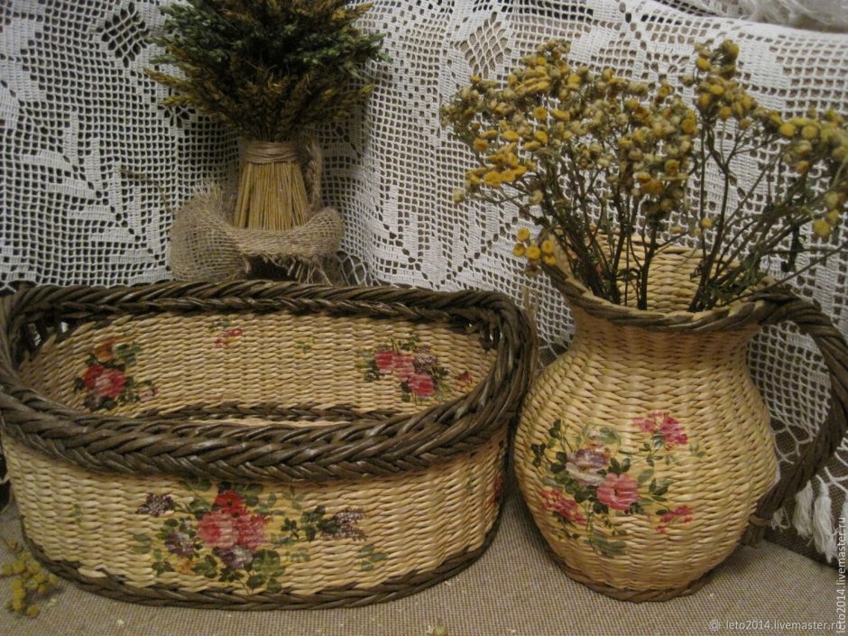 Корзинки из джута