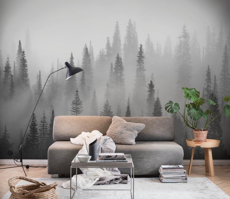 Фреска туманный лес Аффреско