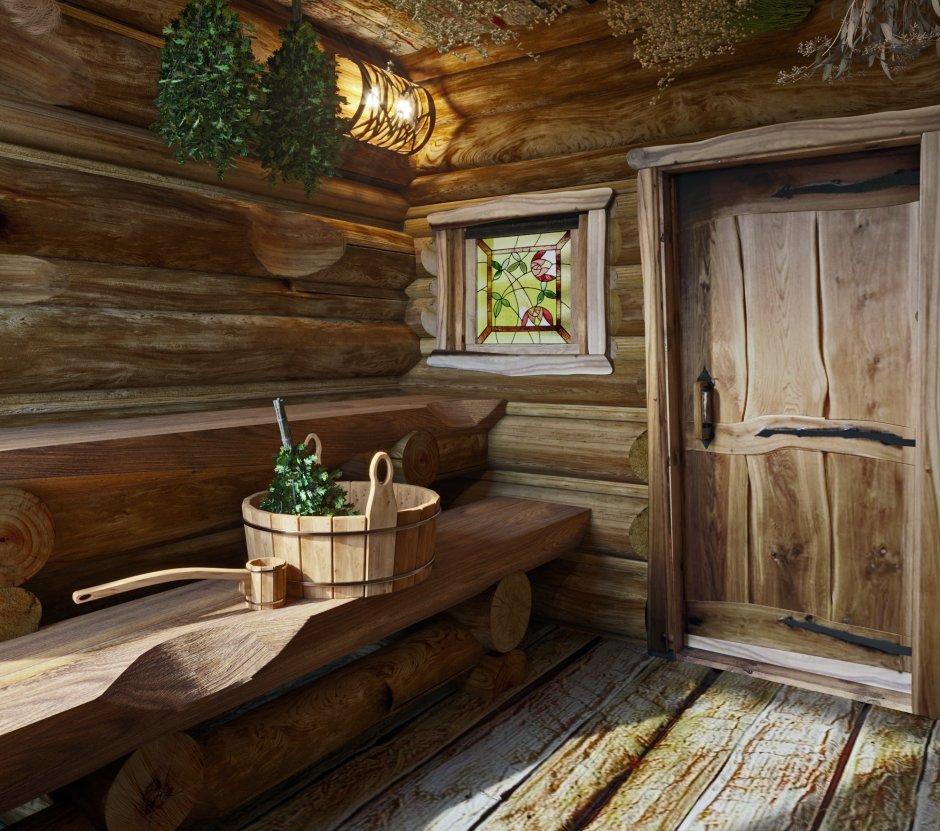 Отделка комнаты отдыха в бане