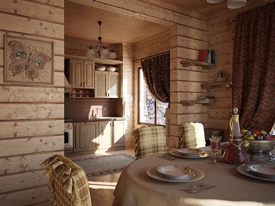 Баня в деревенском стиле