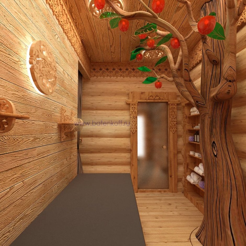 Баня в русском стиле интерьер