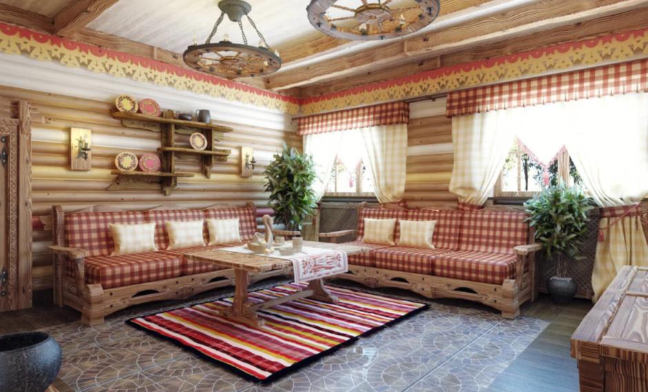 Интерьеры русских бань