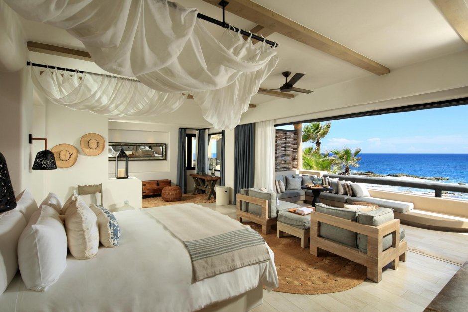 Спальня в пляжном стиле