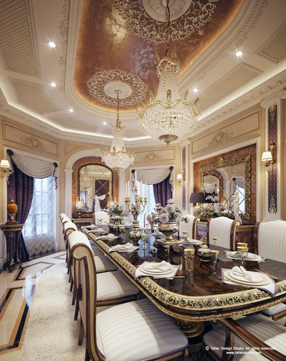 Luxury Mansion Interior столовая