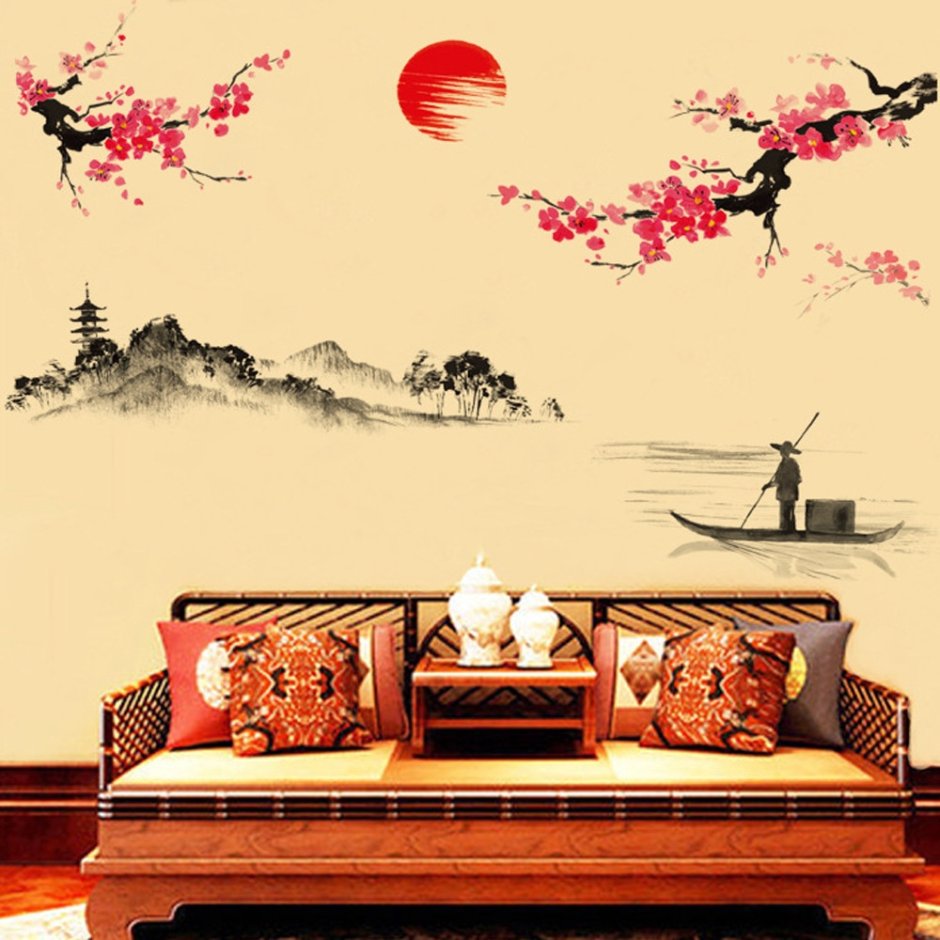 Роспись стен в китайском стиле