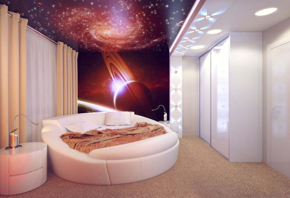 Спальня в стиле звездное небо