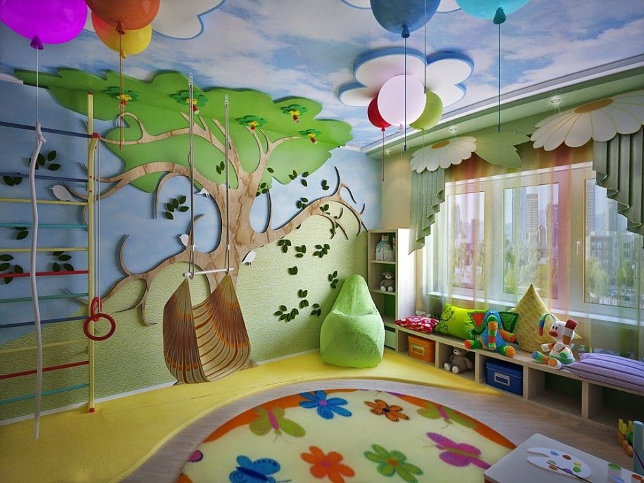 Комната для развлечений в доме детей