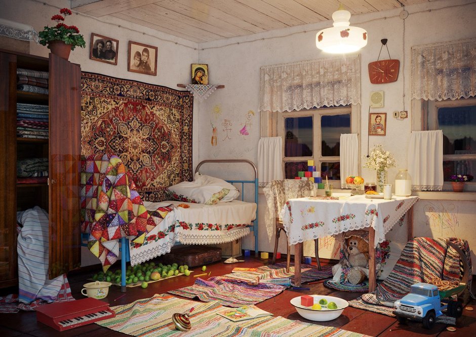 Комната в деревне у бабушки