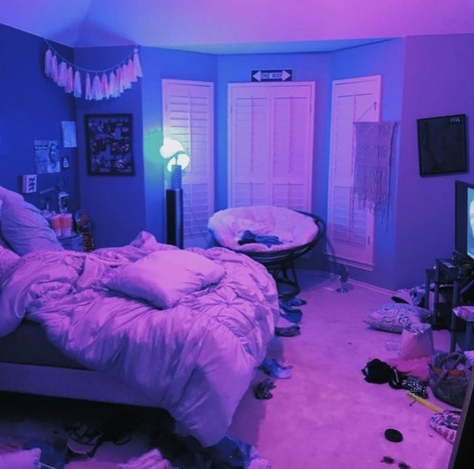 Комната в фиолетовом цвете (74 фото)
