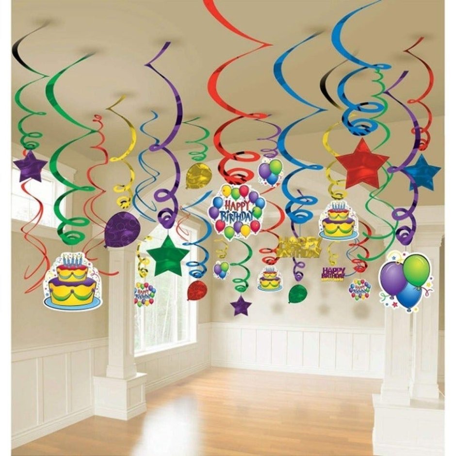 Украсить комнату шарами