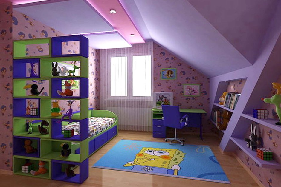 Мансардная комната для детей