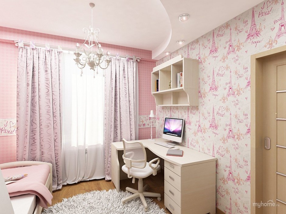 Детская комната для школьника девочке