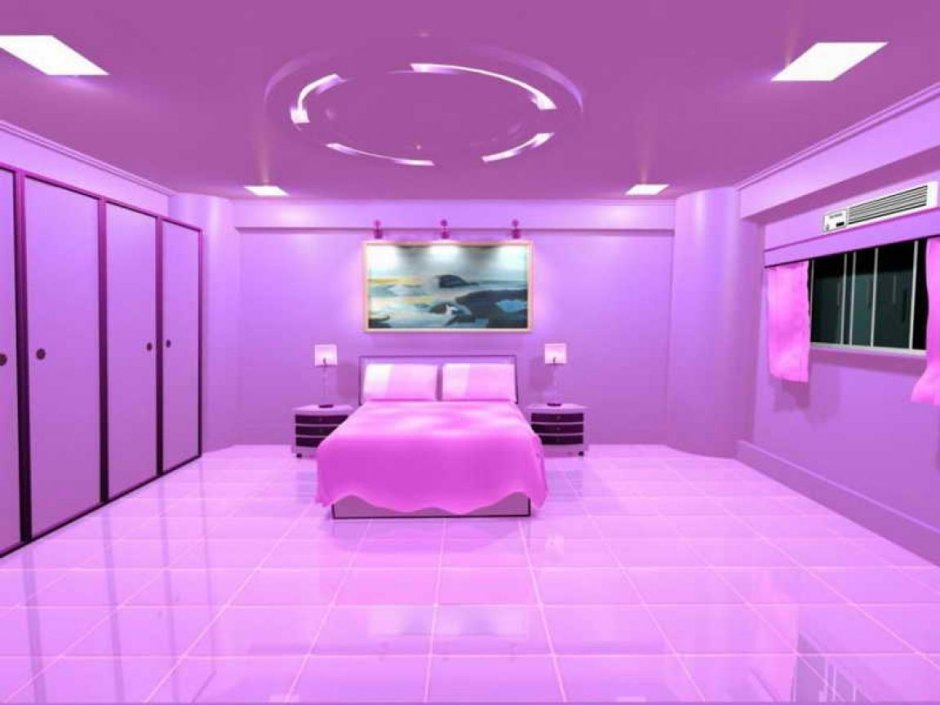 Крутые комнаты фиолетового цвета
