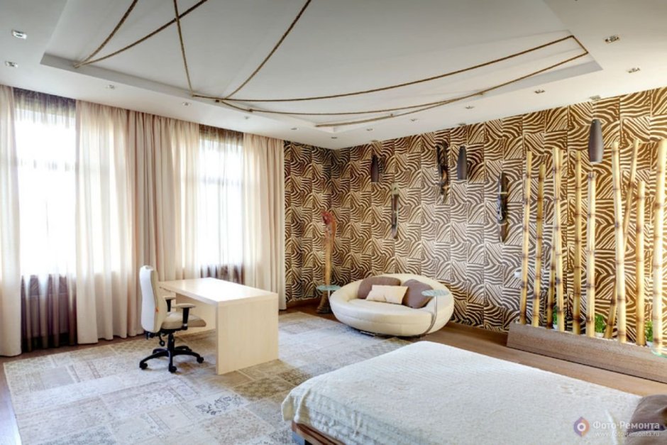 Спальня в стиле сафари