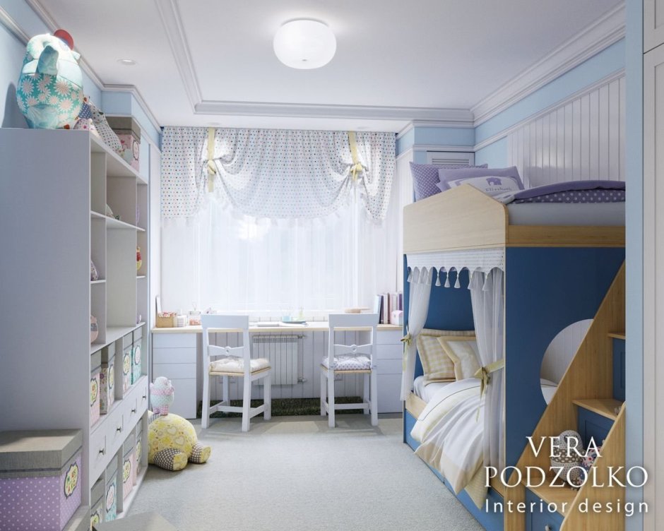 Детская комната для девочек близняшек