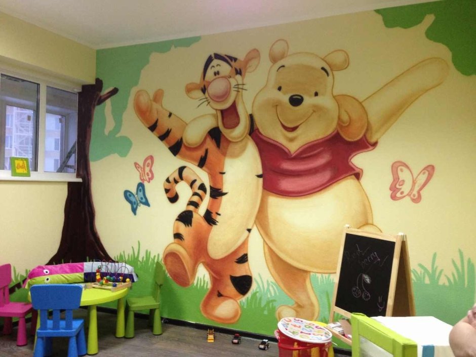 Стены в детском кафе
