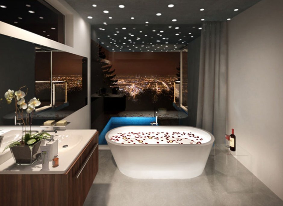 Современные Ванные комнаты с джакузи
