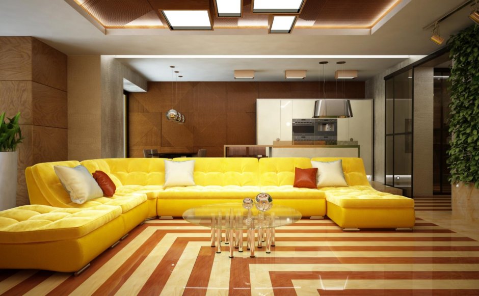 Желтый диван boca Navi
