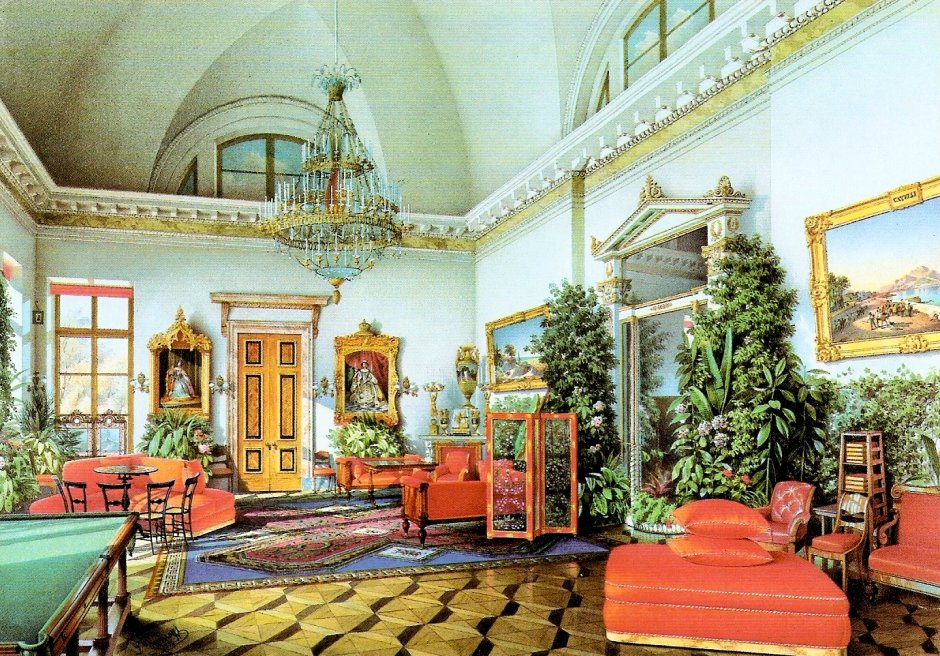 Полукруглый зал Александровского дворца в Царском селе