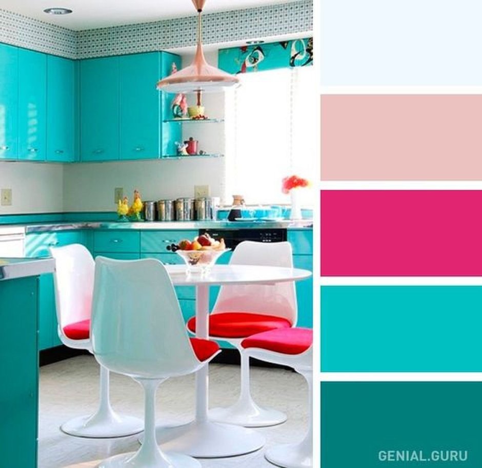 Кухни цветовая гамма в интерьере
