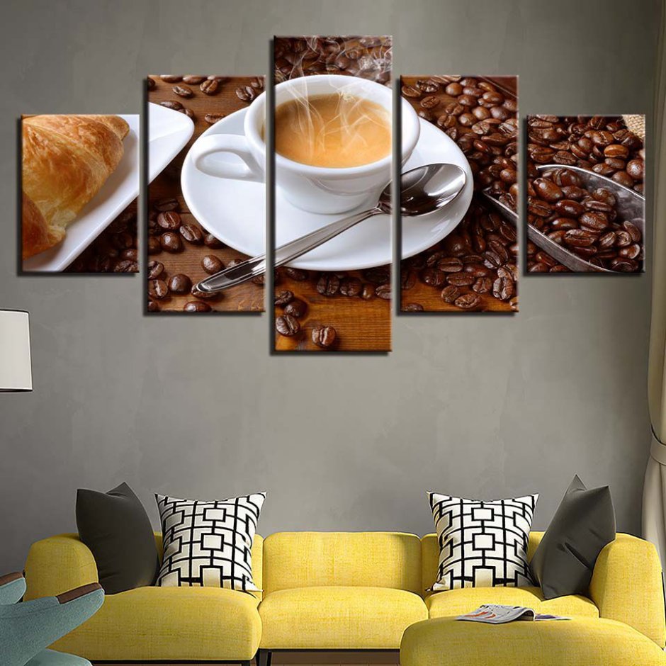 Постеры для кухни с зернами кофе