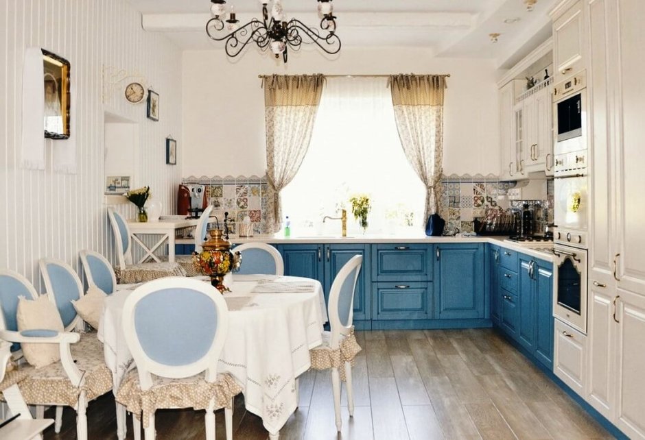 Кухня в голубом стиле