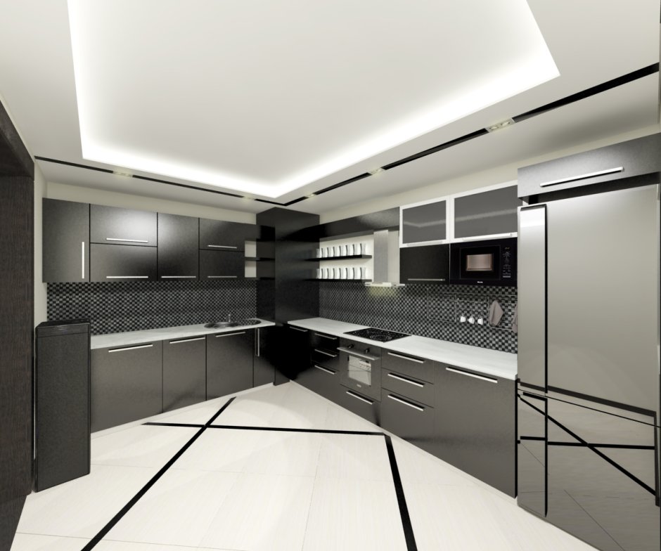 Кухня-гостиная дизайн 2021
