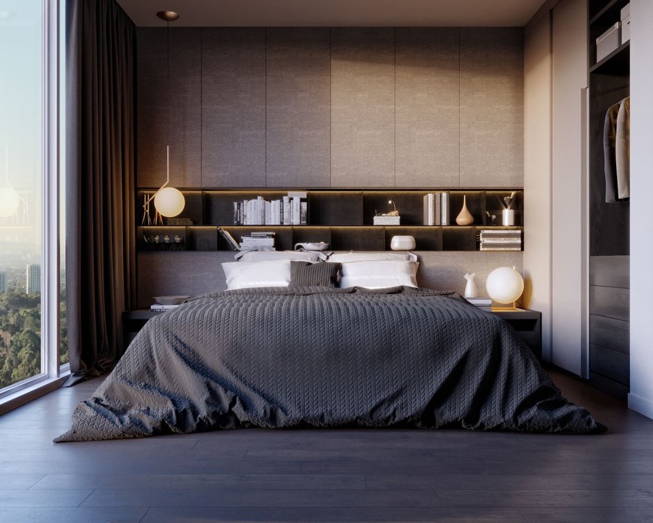 Современный дизайн спальни (85 фото)