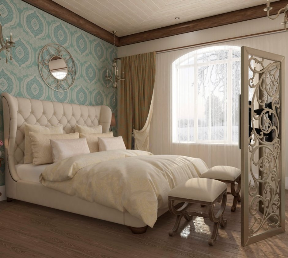 Спальня в морском средиземноморском стиле